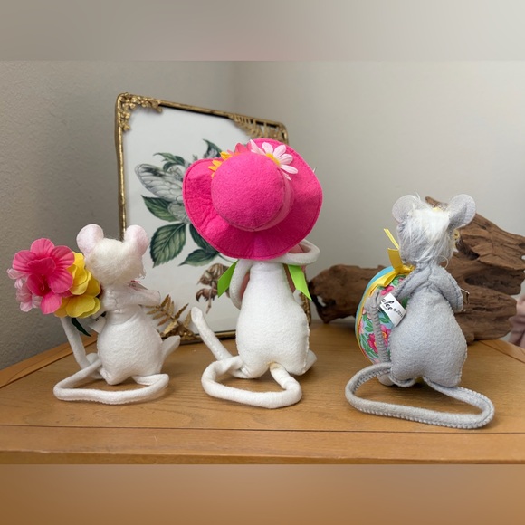 (3) Easter Spring Mice Annalee Dolls w/ Tags Lot - Picture 4 of 13